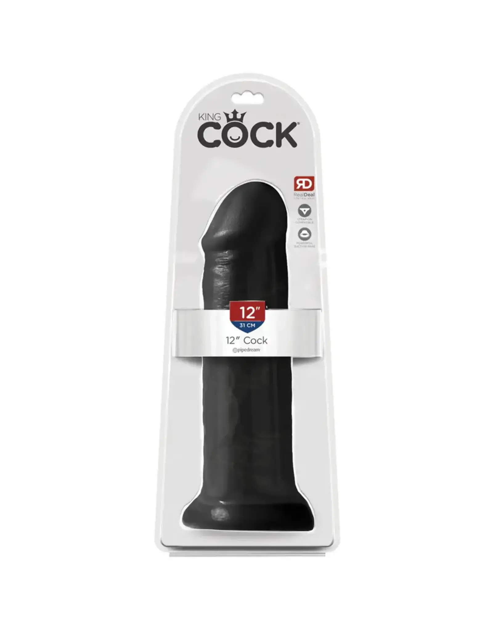 King Cock - 12" Cock - Black