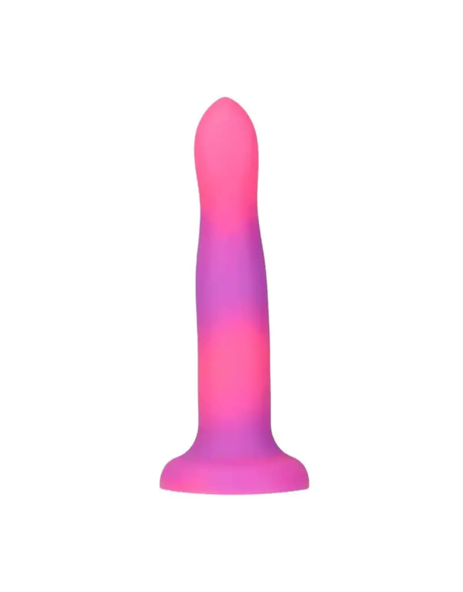 Rave by Addiction - 8" Glow in The Dark Dildo - Pink/Purple