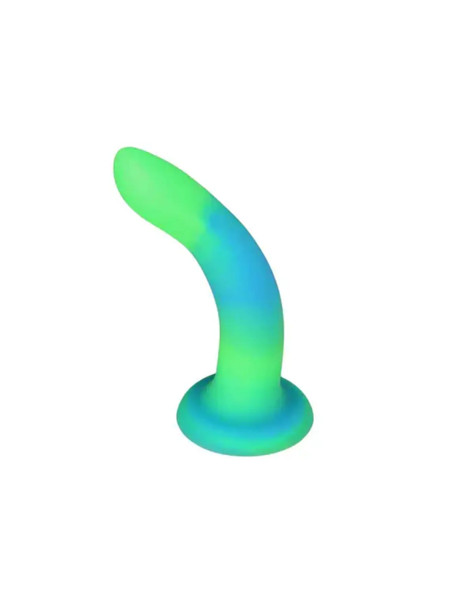 Rave By Addiction - 8" Glow in the Dark Dildo - Blue/Green