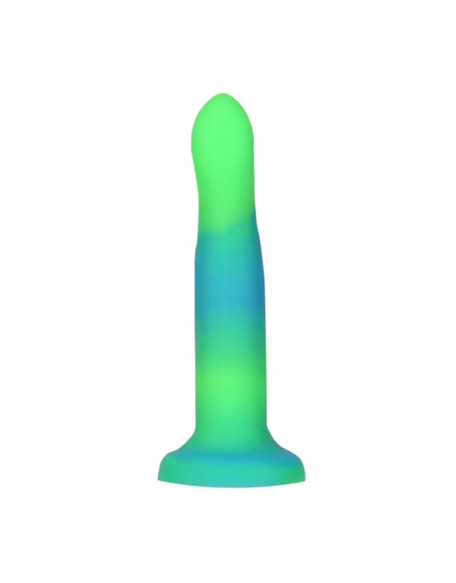 Rave By Addiction - 8" Glow in the Dark Dildo - Blue/Green