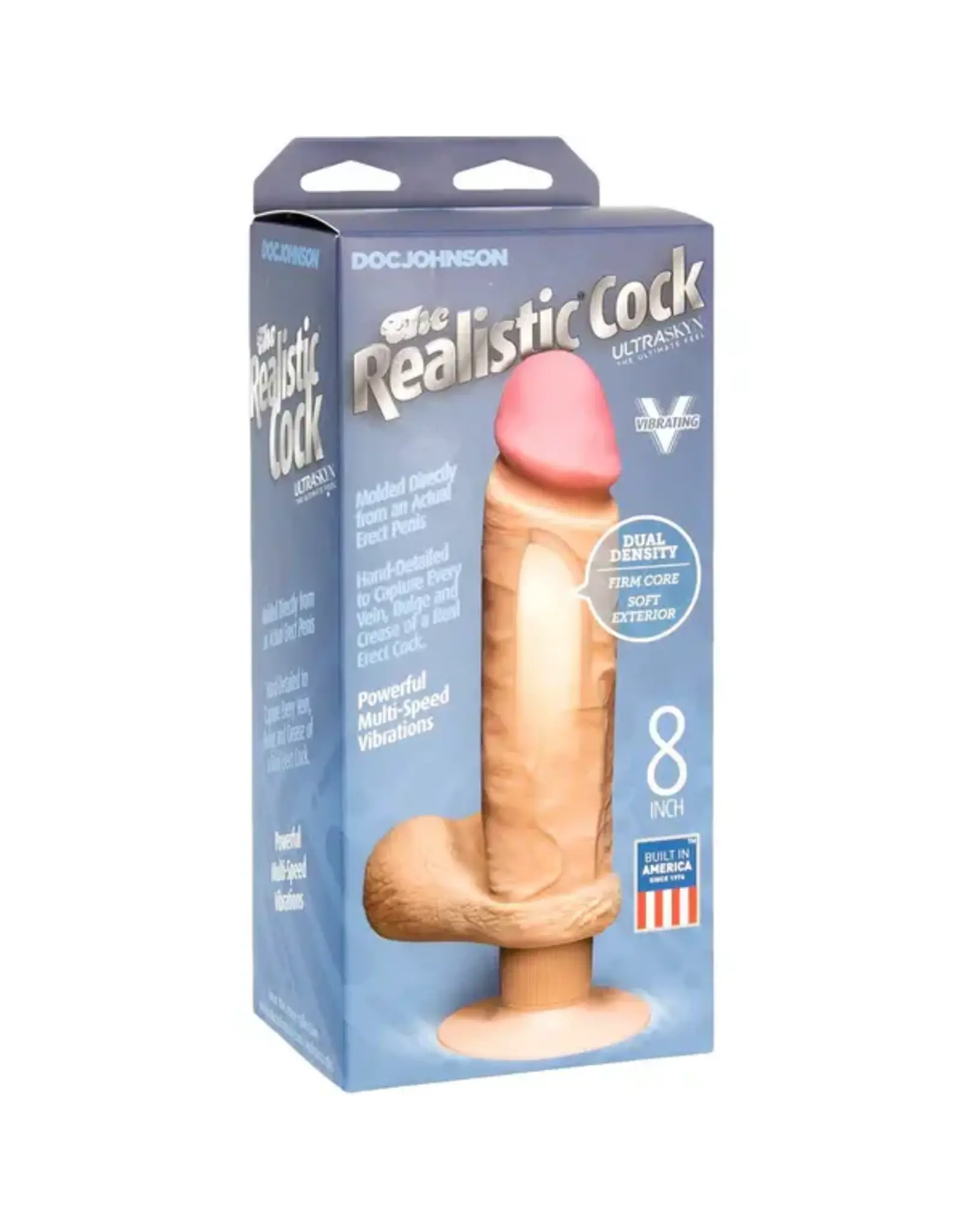 Doc Johnson The Realistic Cock - 8" - Beige