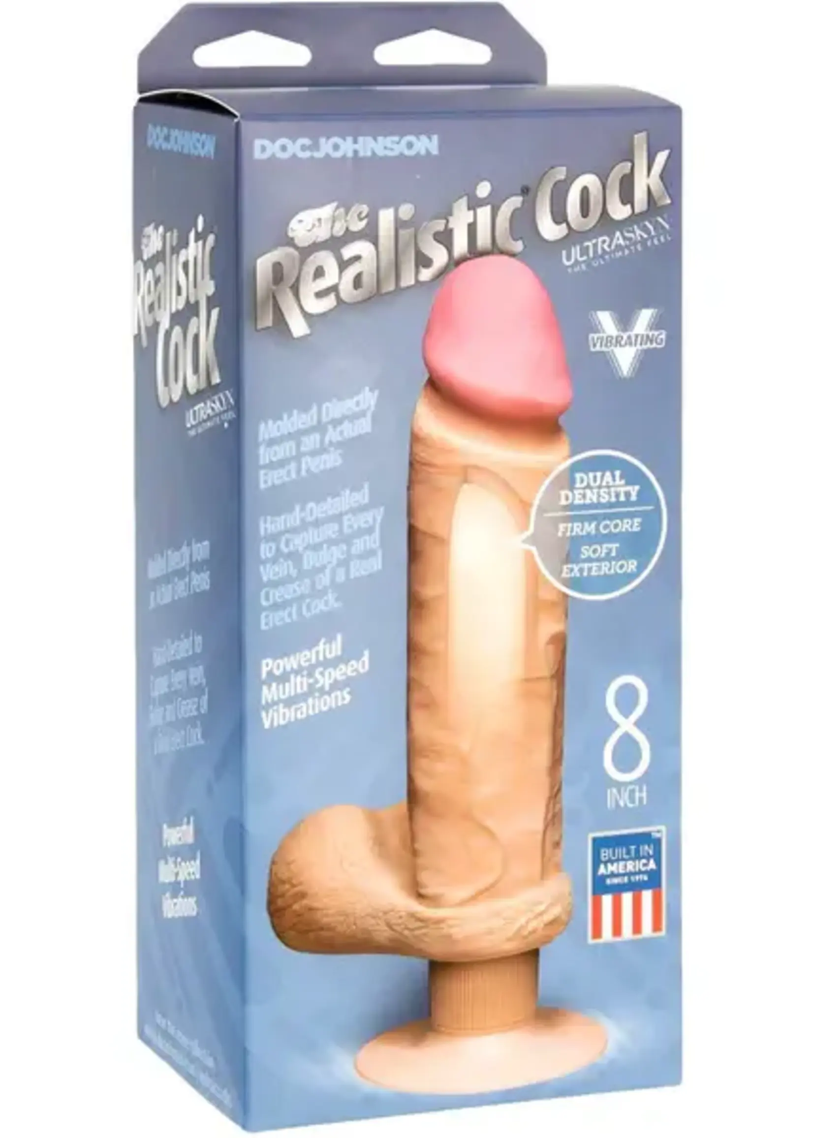 Doc Johnson The Realistic Cock - 8" - Beige