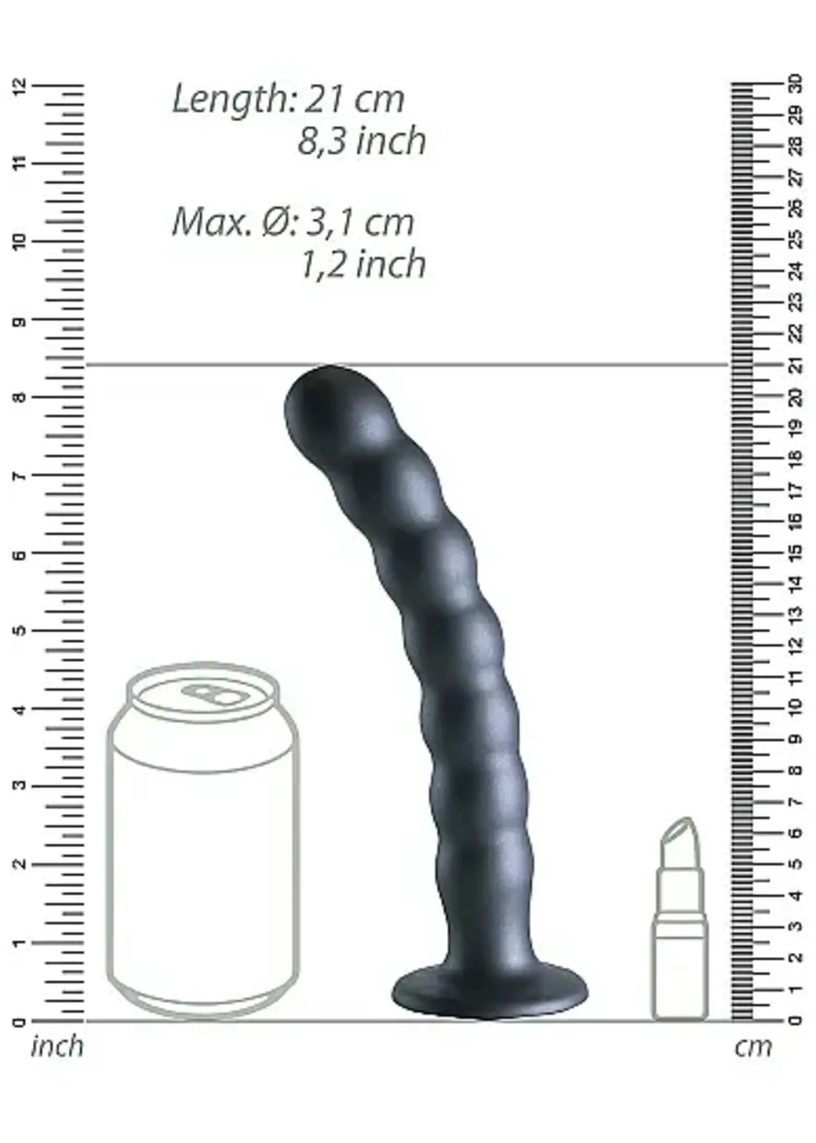 Ouch! Beaded Silicone G-Spot Dildo