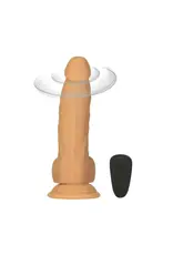 Naked Addiction Rotating and Vibrating Dildo 8'' Caramel