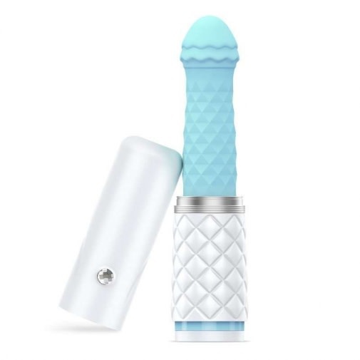 Pillow Talk - Feisty Thrusting Vibrator - Teal - SensationO