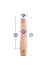 Blush Novelties Dr. Skin Cock Vibe 3 - 7.25" Vibrating Cock - Beige