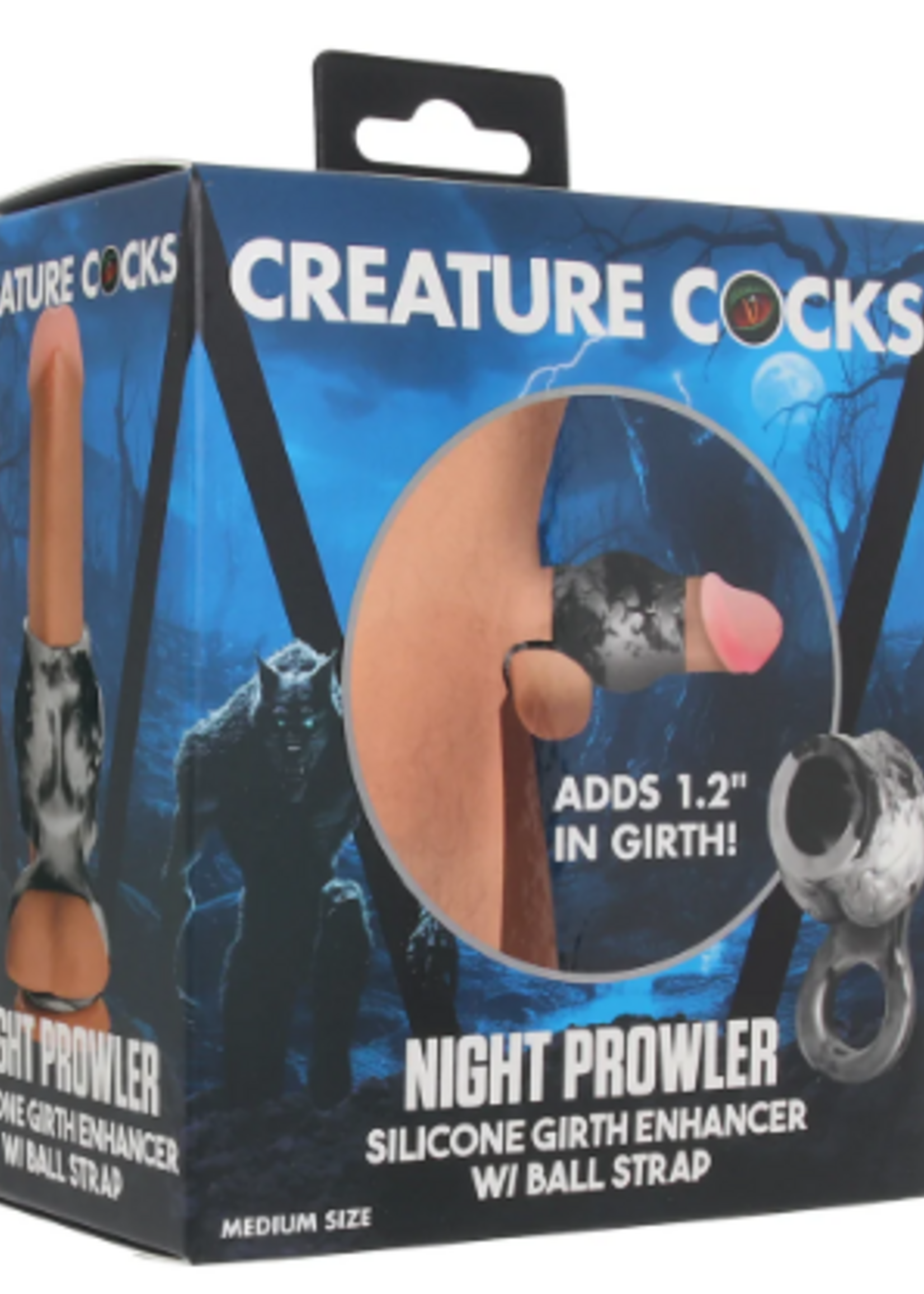 XR Brands Creature Cocks - Night Prowler Girth Enhancer - Medium