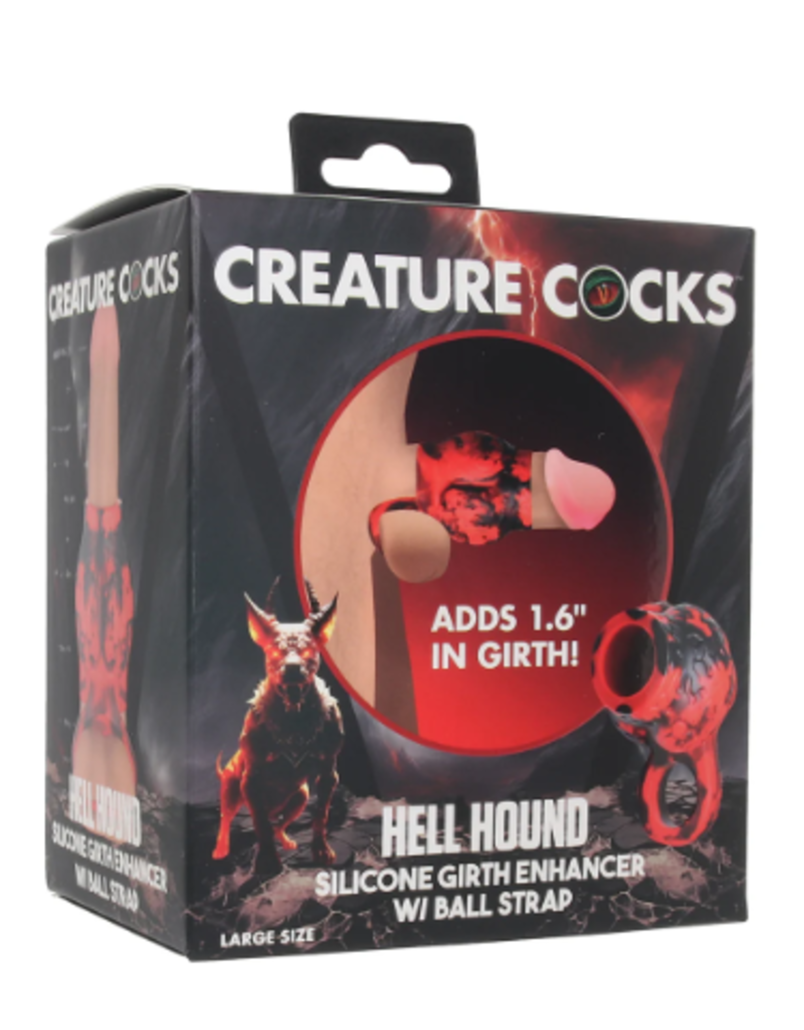 XR Brands Creature Cocks - Hell Hound Girth Enhance - Lg