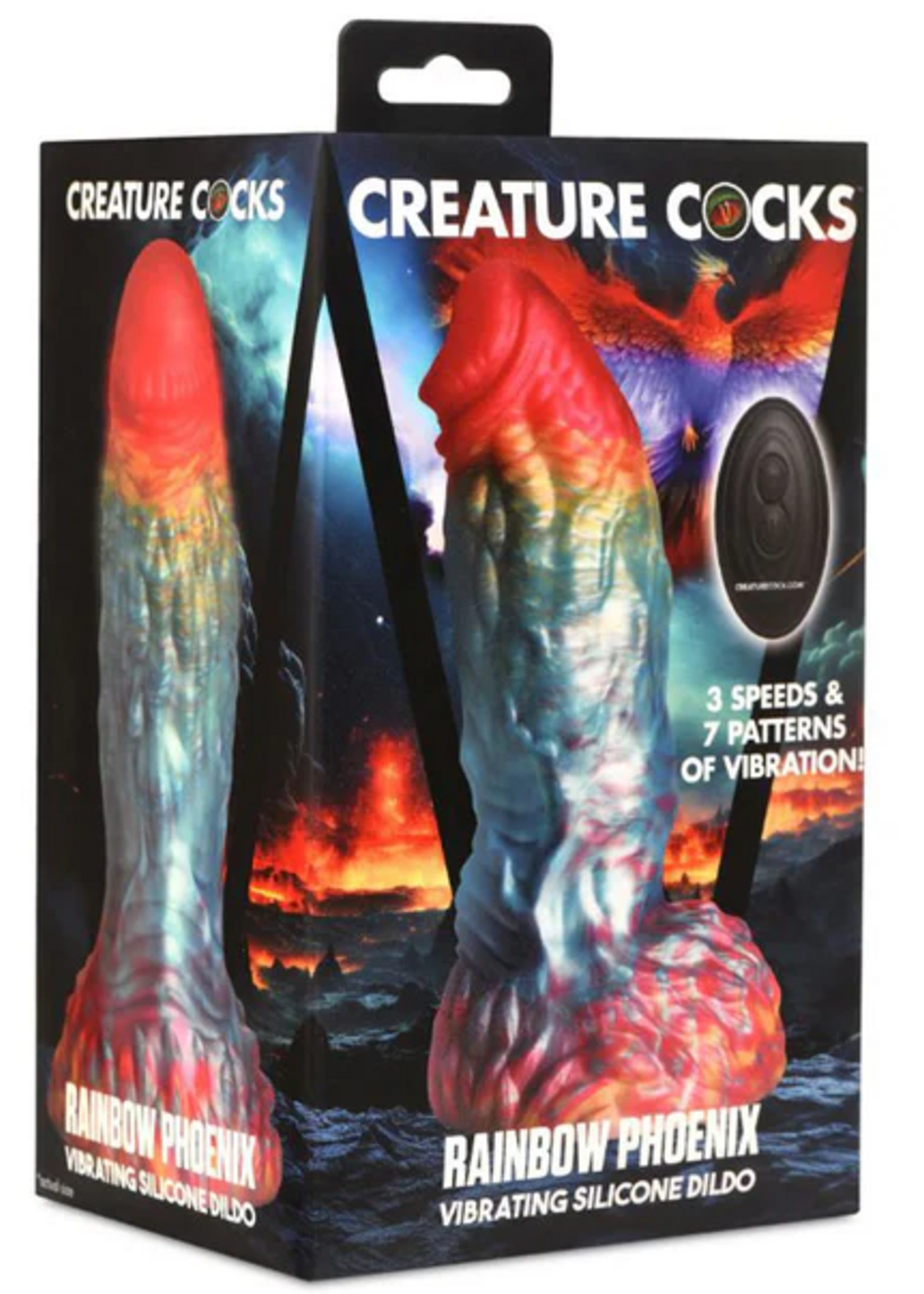 XR Brands Creature Cocks - Rainbow Phoenix Vibe