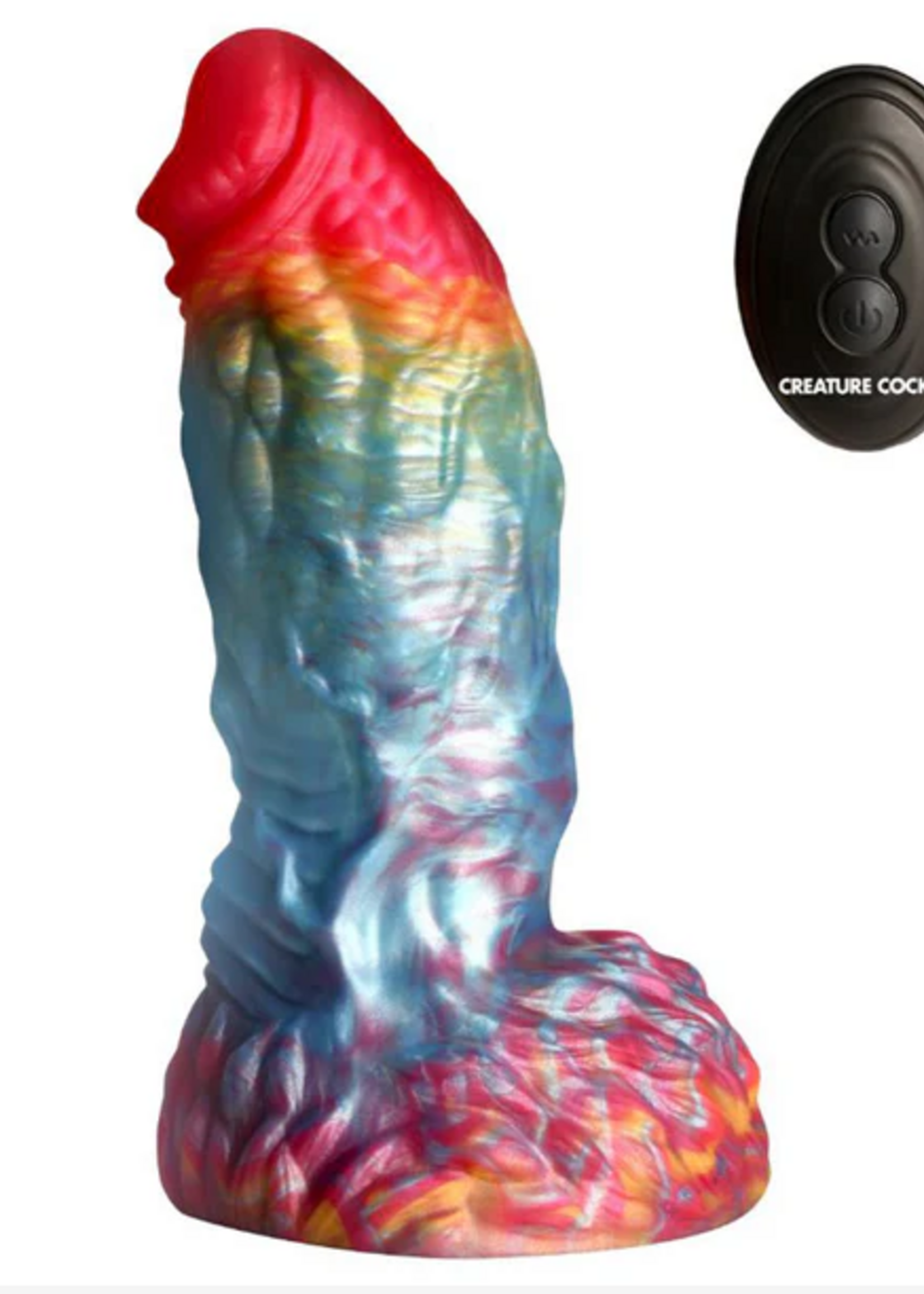XR Brands Creature Cocks - Rainbow Phoenix Vibe