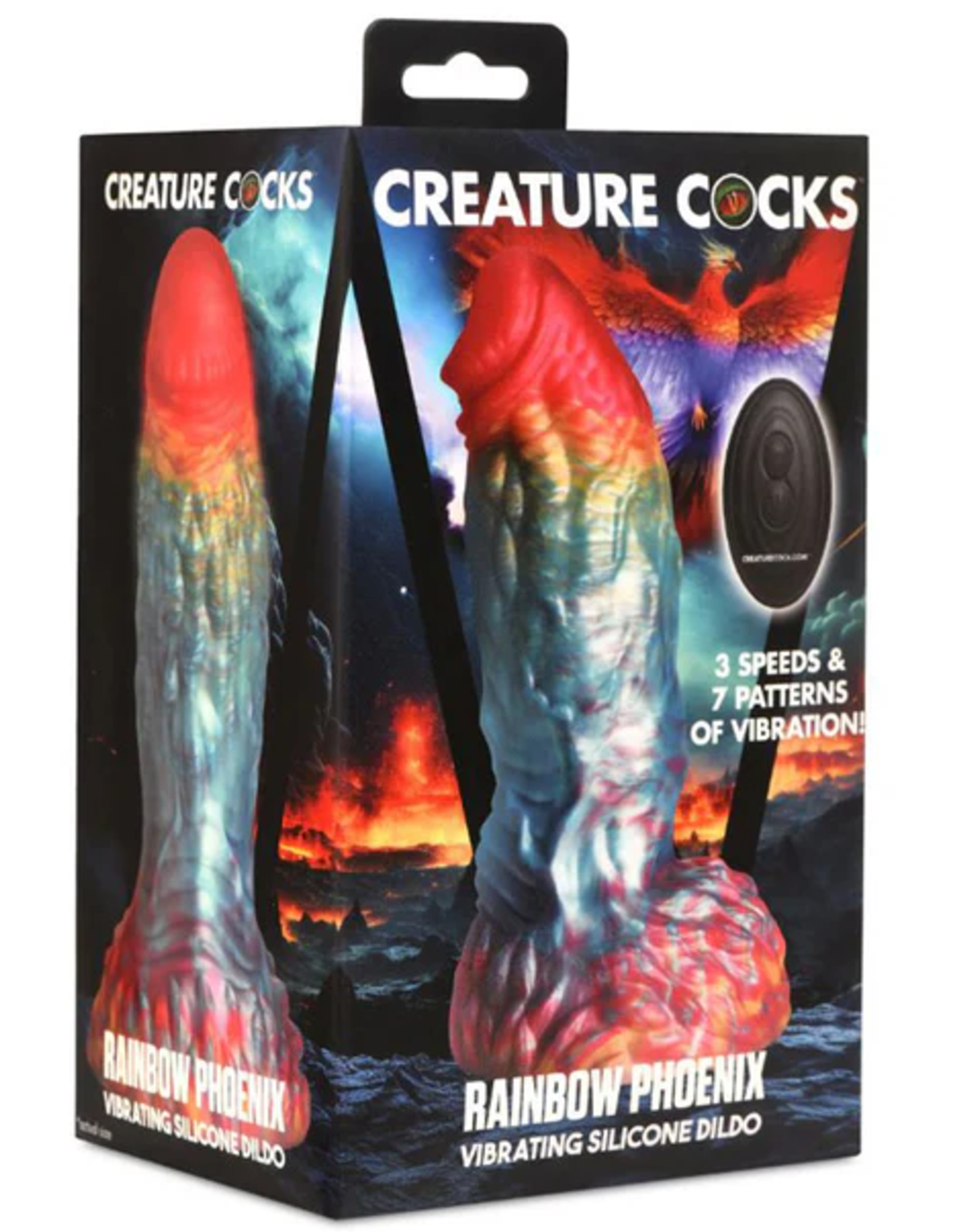 XR Brands Creature Cocks - Rainbow Phoenix Vibe
