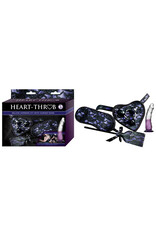 Heart Throb Deluxe Harness Kit with Curved Dong (Mask & Paddle) Purple