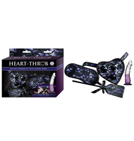 Heart Throb Deluxe Harness Kit with Curved Dong (Mask & Paddle) Purple