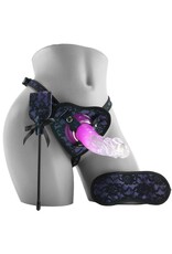Heart Throb Deluxe Harness Kit with Curved Dong (Mask & Paddle) Purple
