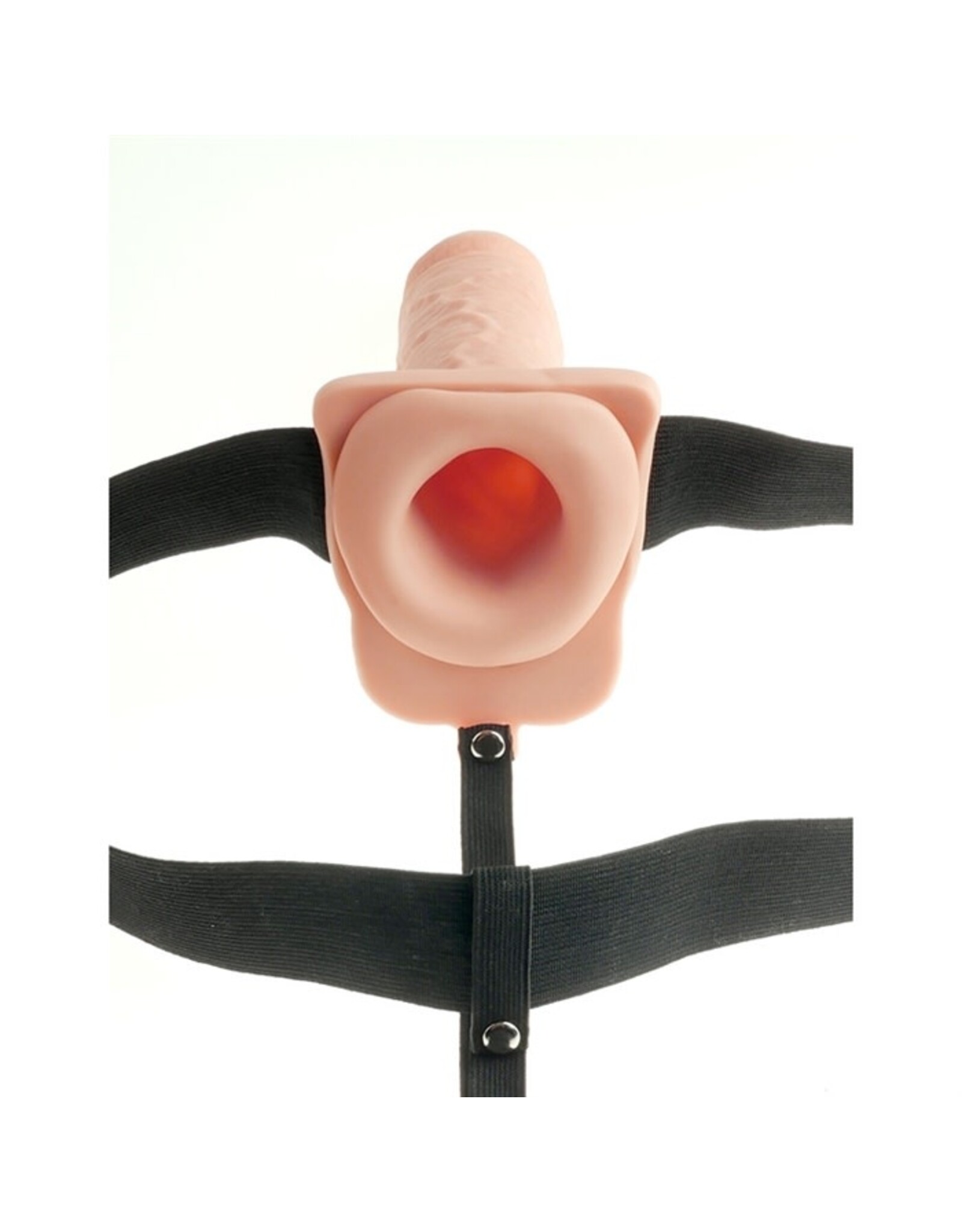 Pipedream Fetish Fantasy Series 7" Hollow Rechargeable Strap-on with Balls