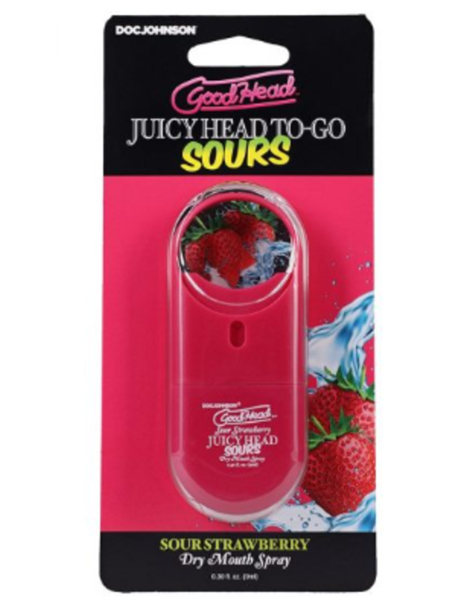 Doc Johnson Goodhead Juicy Head To Go Sours - Sour Strawberry