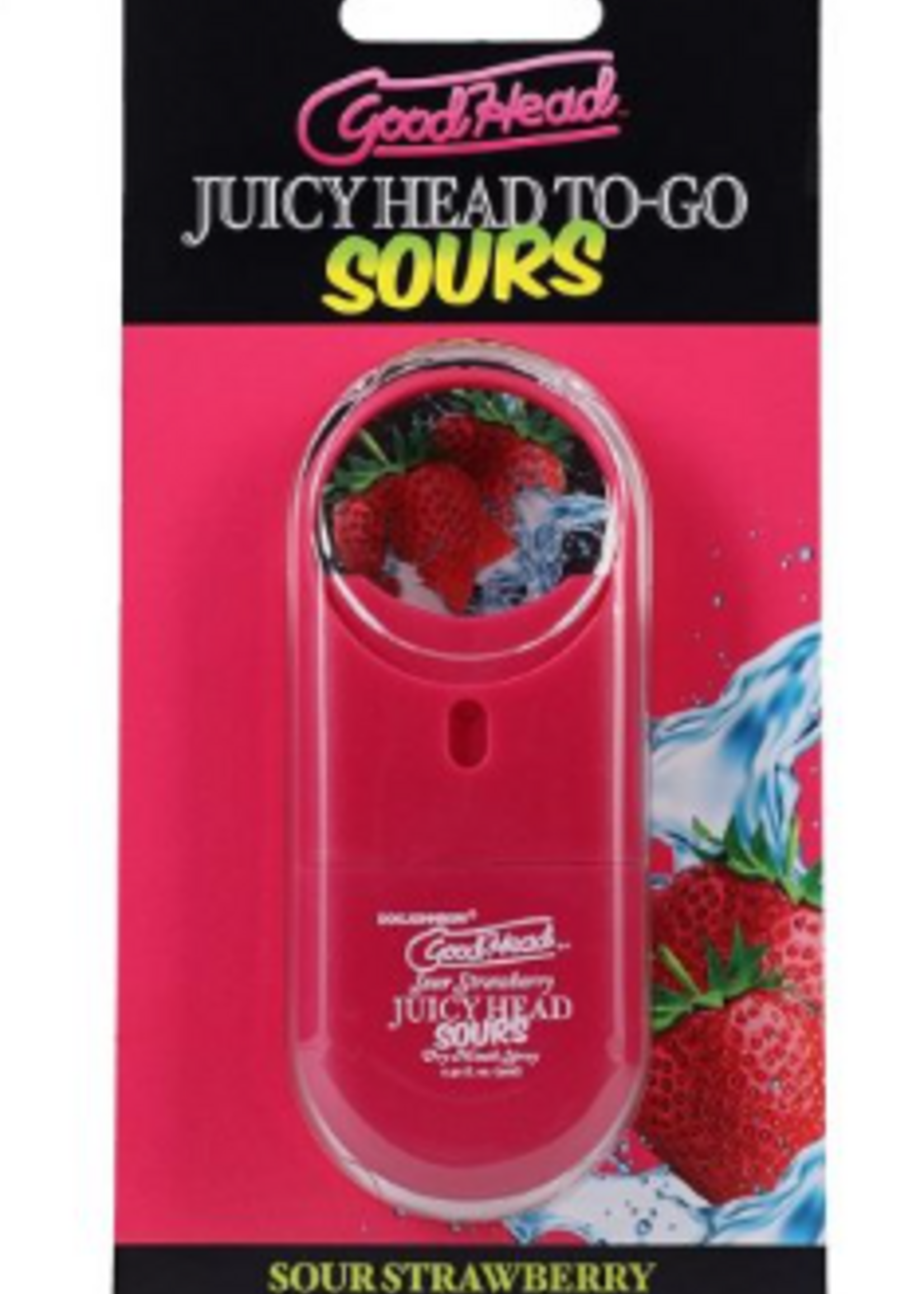 Doc Johnson Goodhead Juicy Head To Go Sours - Sour Strawberry