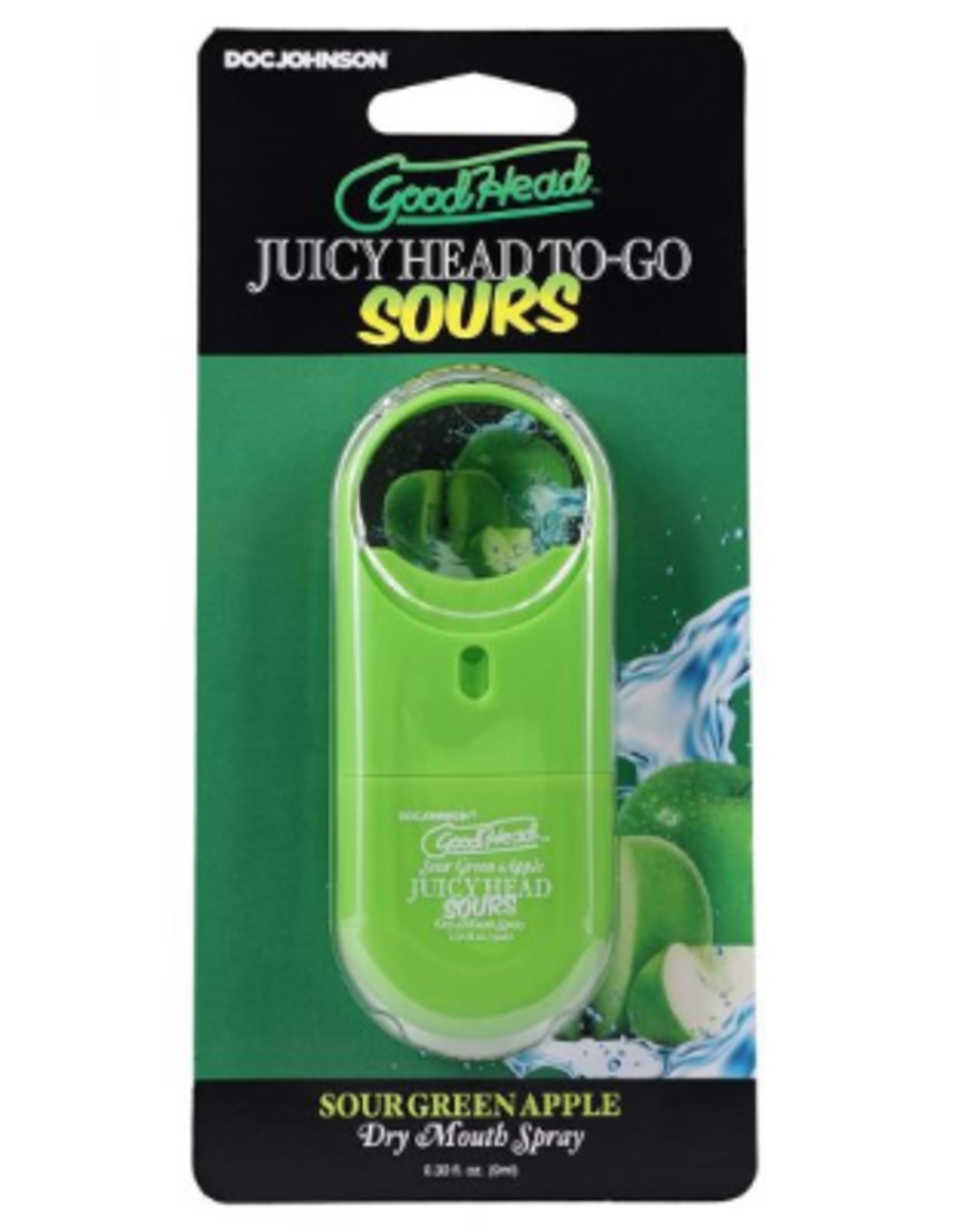 Doc Johnson Goodhead Juicy Head To Go Sours - Sour Green Apple