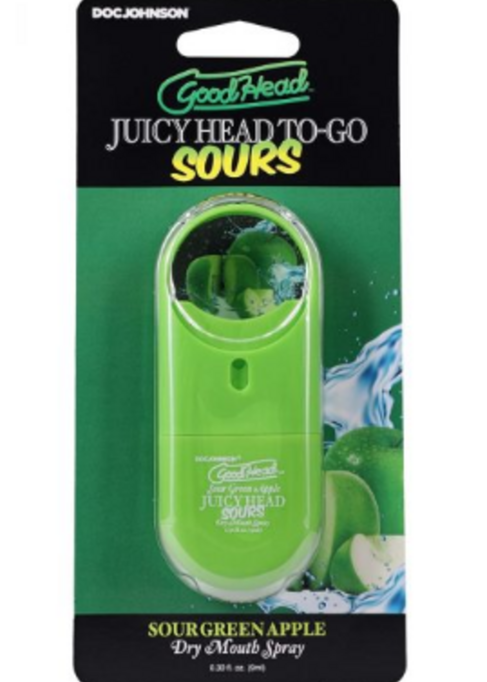 Doc Johnson Goodhead Juicy Head To Go Sours - Sour Green Apple