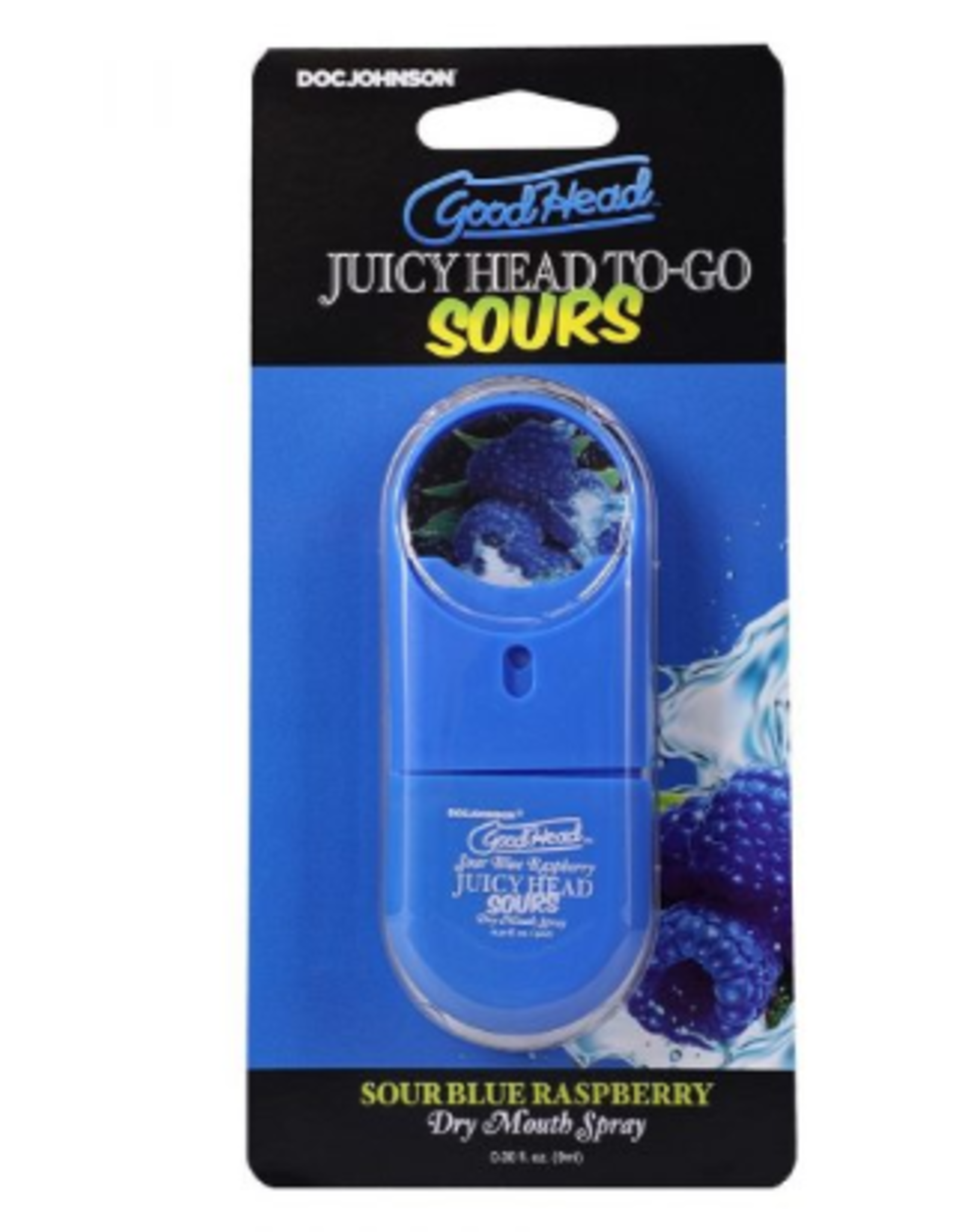Doc Johnson Goodhead Juicy Head To Go Sours - Sour Blue Raspberry