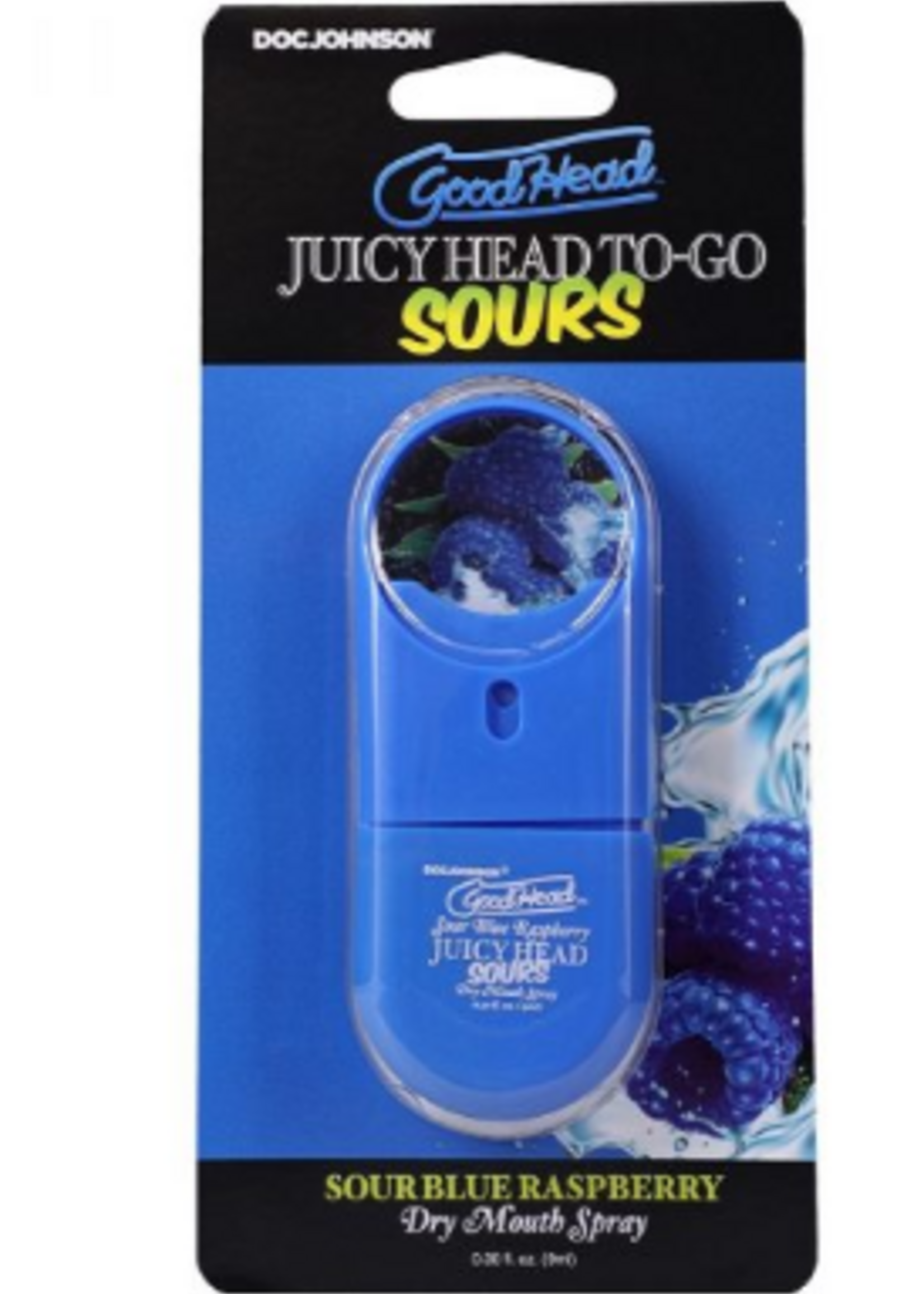 Doc Johnson Goodhead Juicy Head To Go Sours - Sour Blue Raspberry