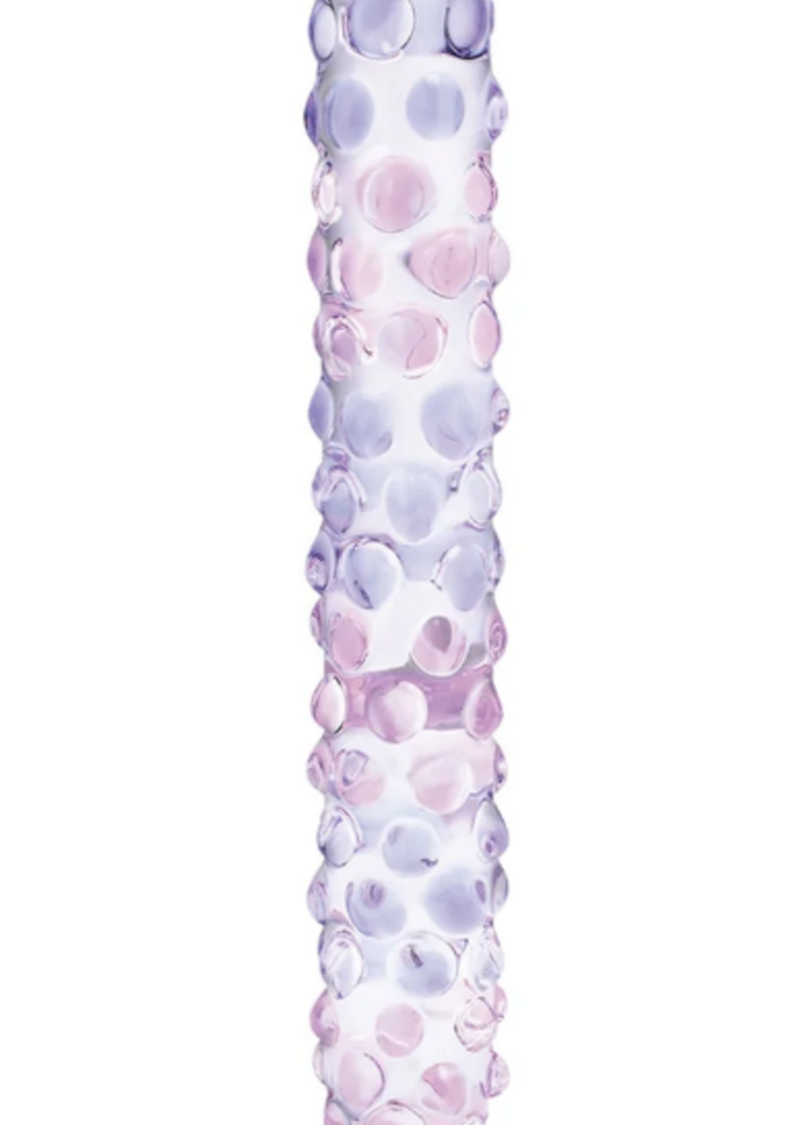 Gläs - 9 Inch Purple Rose Nubby Dildo