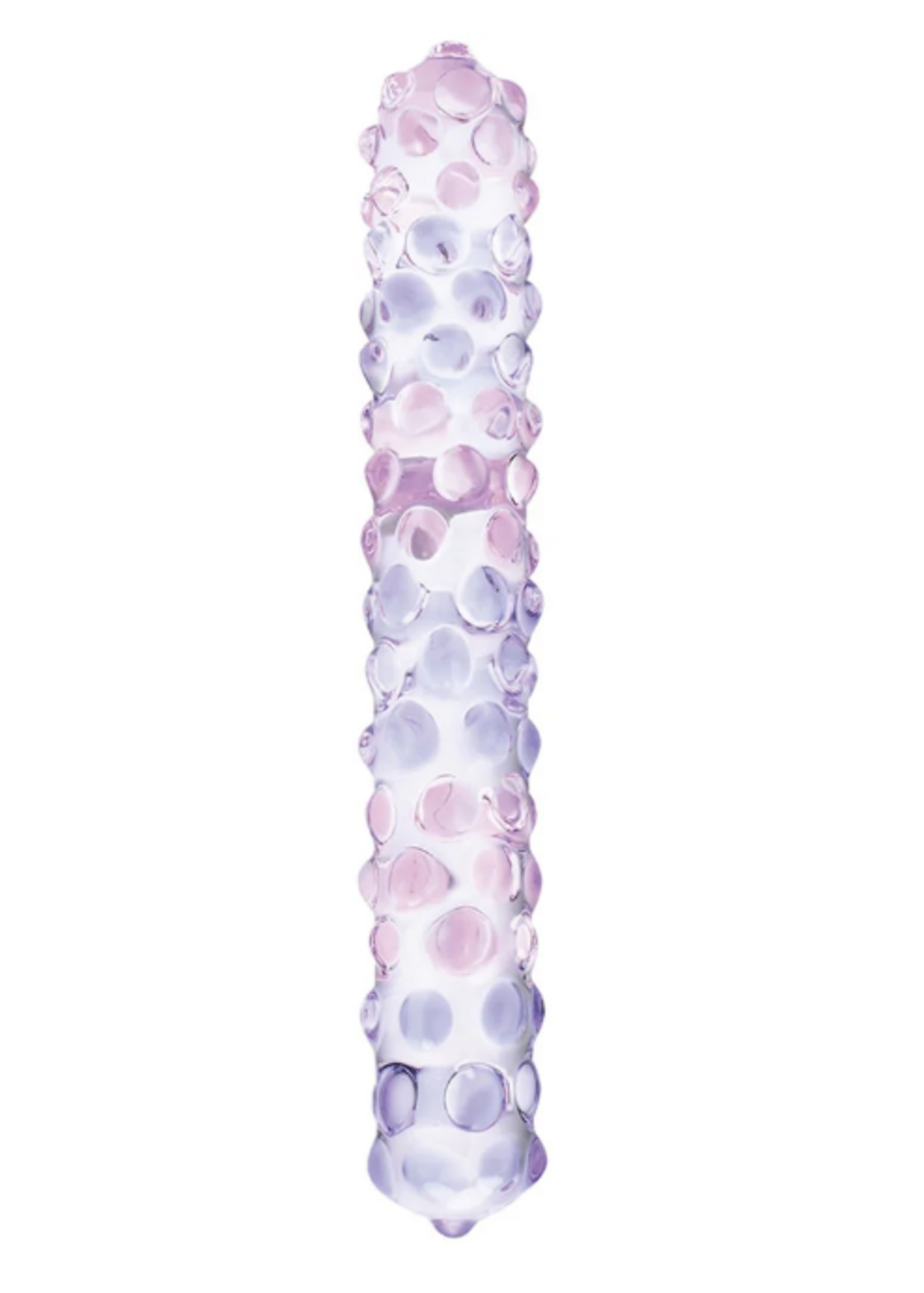 Gläs - 9 Inch Purple Rose Nubby Dildo