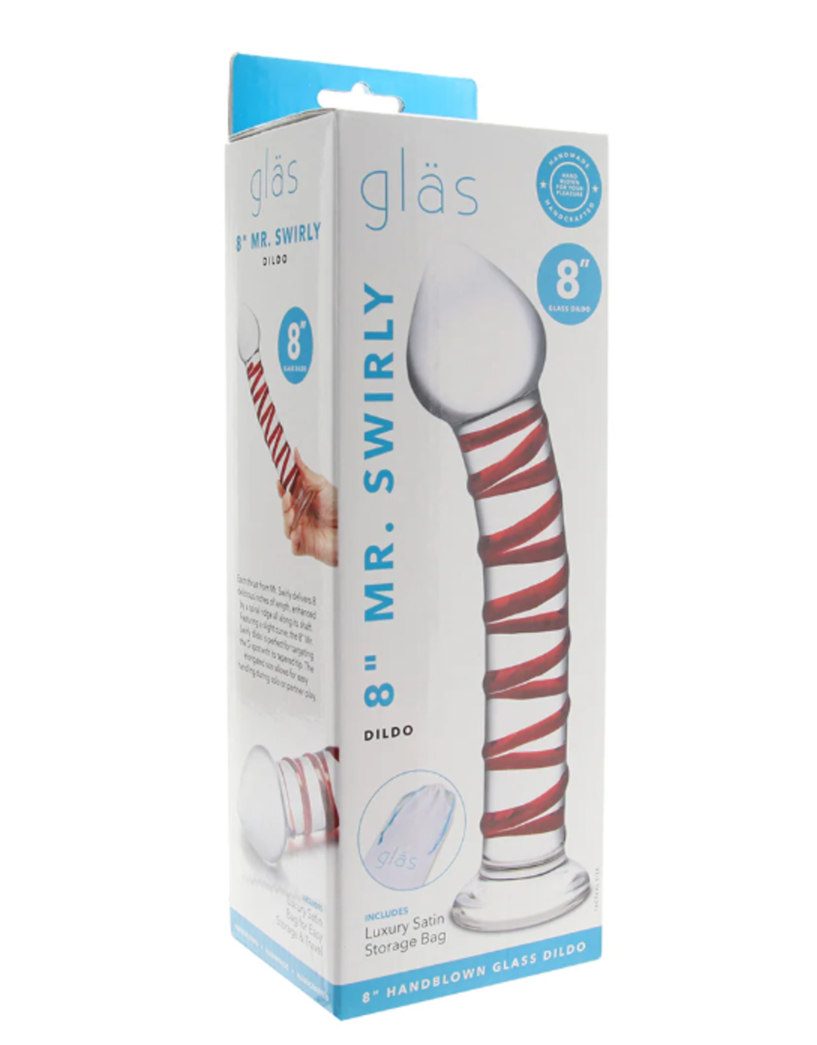 Glas - 8" Mr. Swirly Glass Dildo