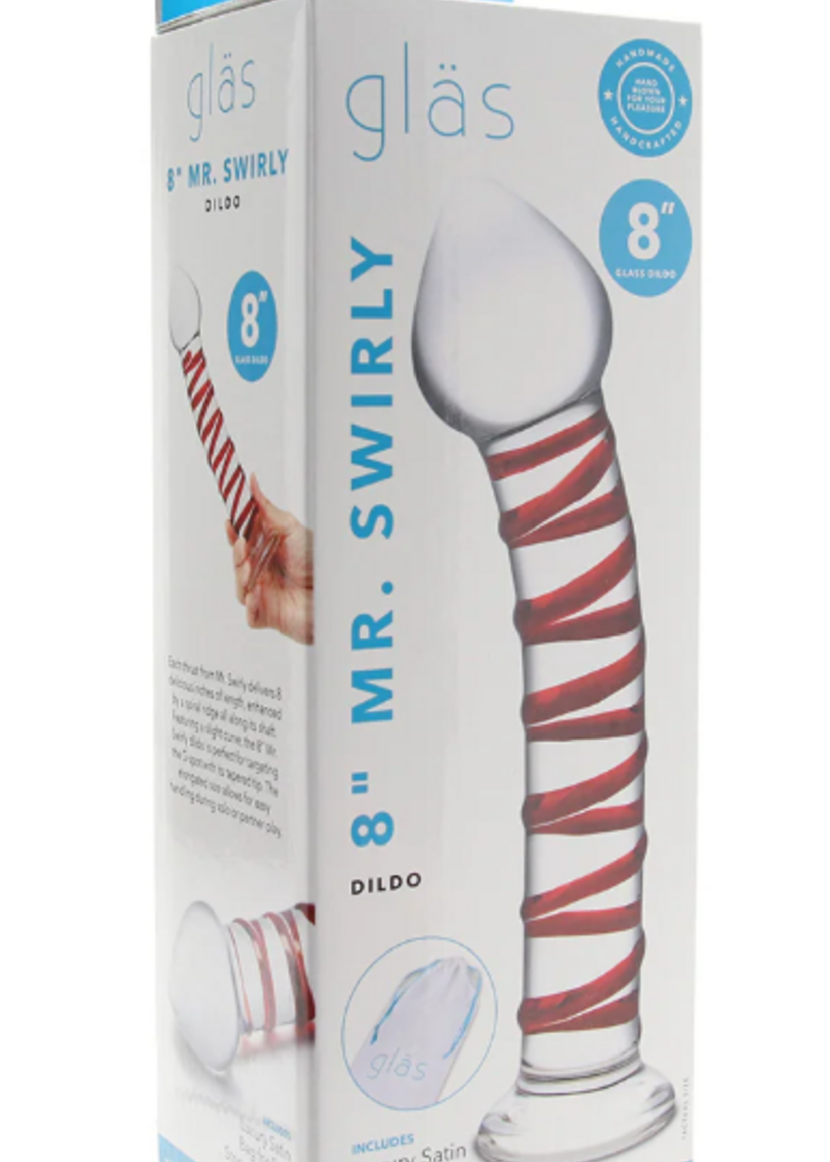 Glas - 8" Mr. Swirly Glass Dildo