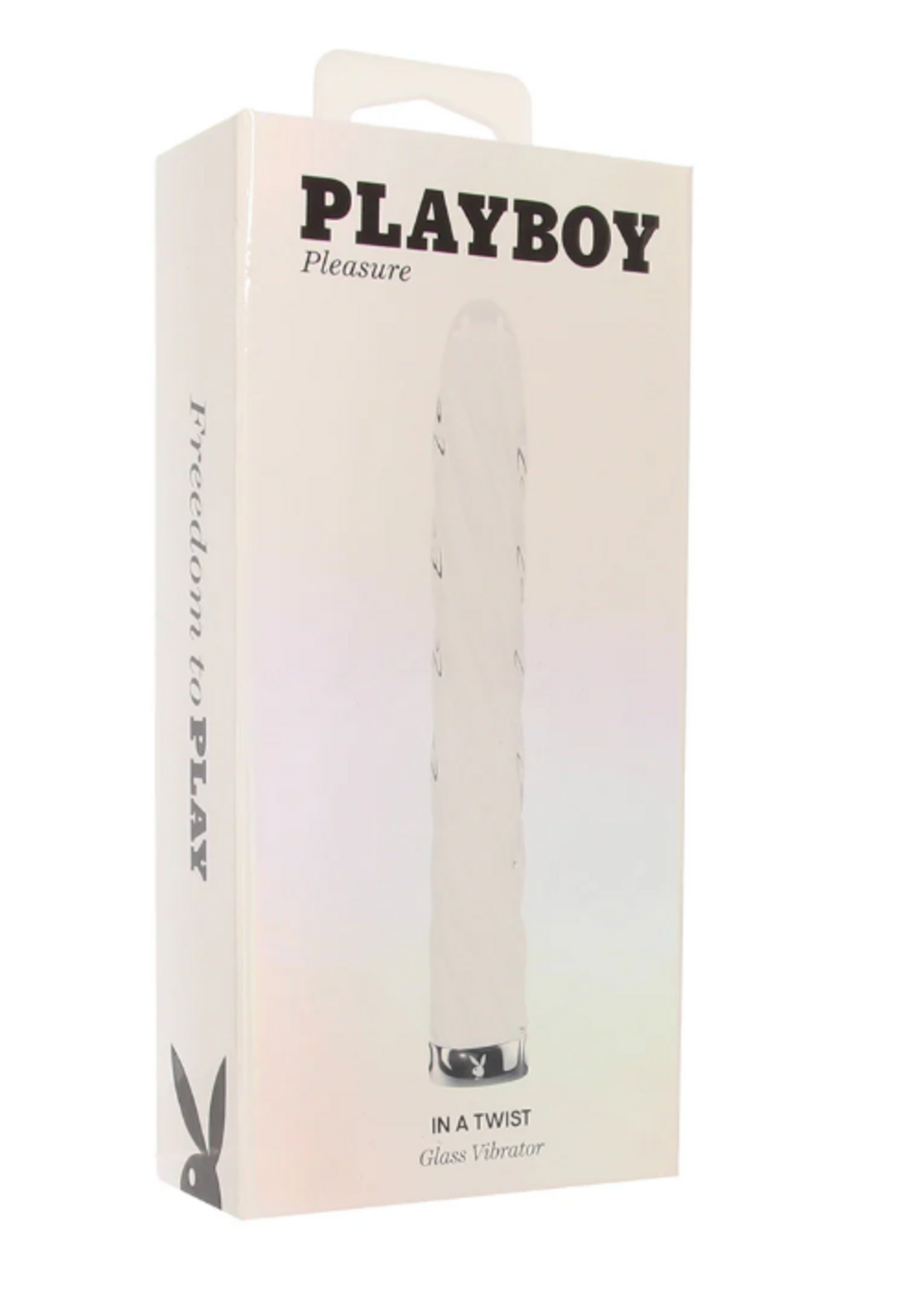 Playboy Playboy- In A Twist- Glass Vibrator- White
