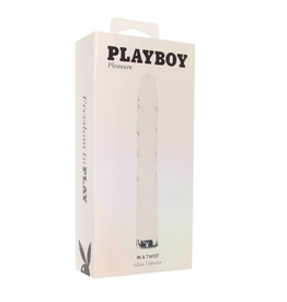Playboy Playboy- In A Twist- Glass Vibrator- White