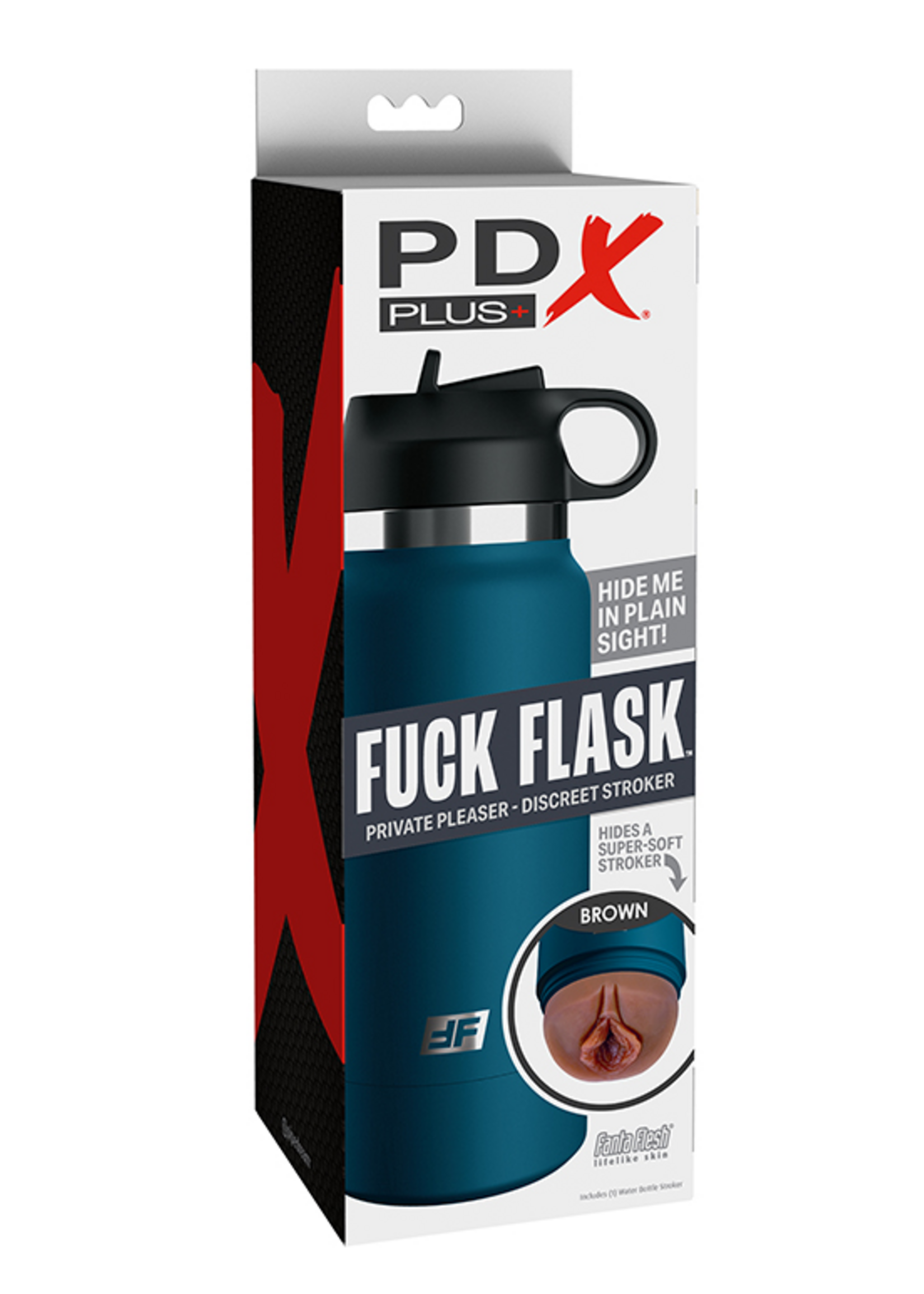 PDX Plus - Fuck Flask Secret Delight Stroker (Blue/Brown)