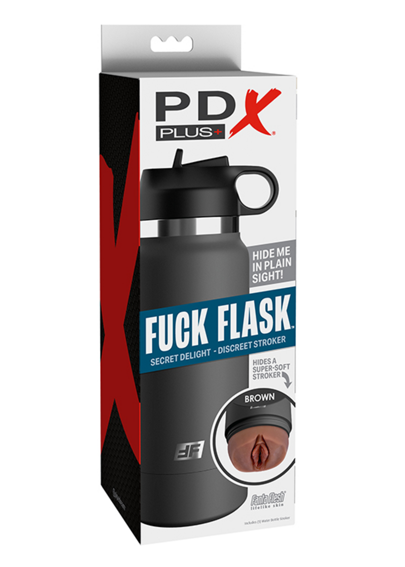 PDX Plus - Fuck Flask Secret Delight Stroker (Black/Brown)