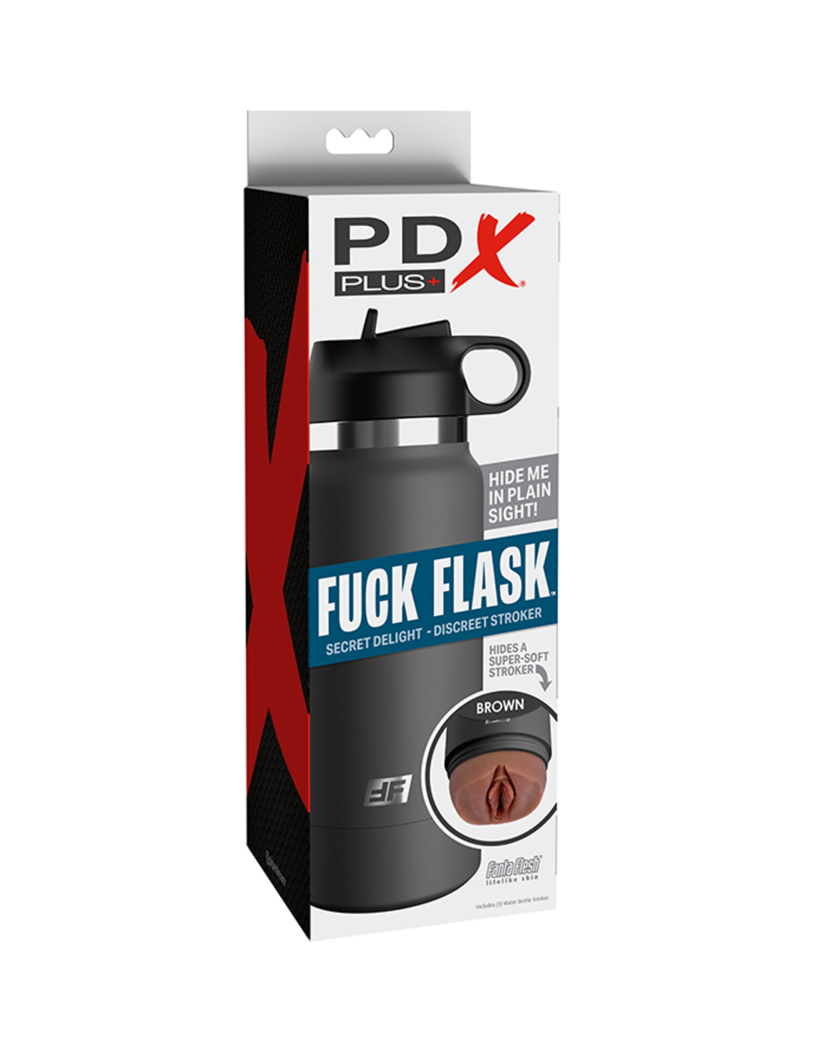 PDX Plus - Fuck Flask Secret Delight Stroker (Black/Brown)