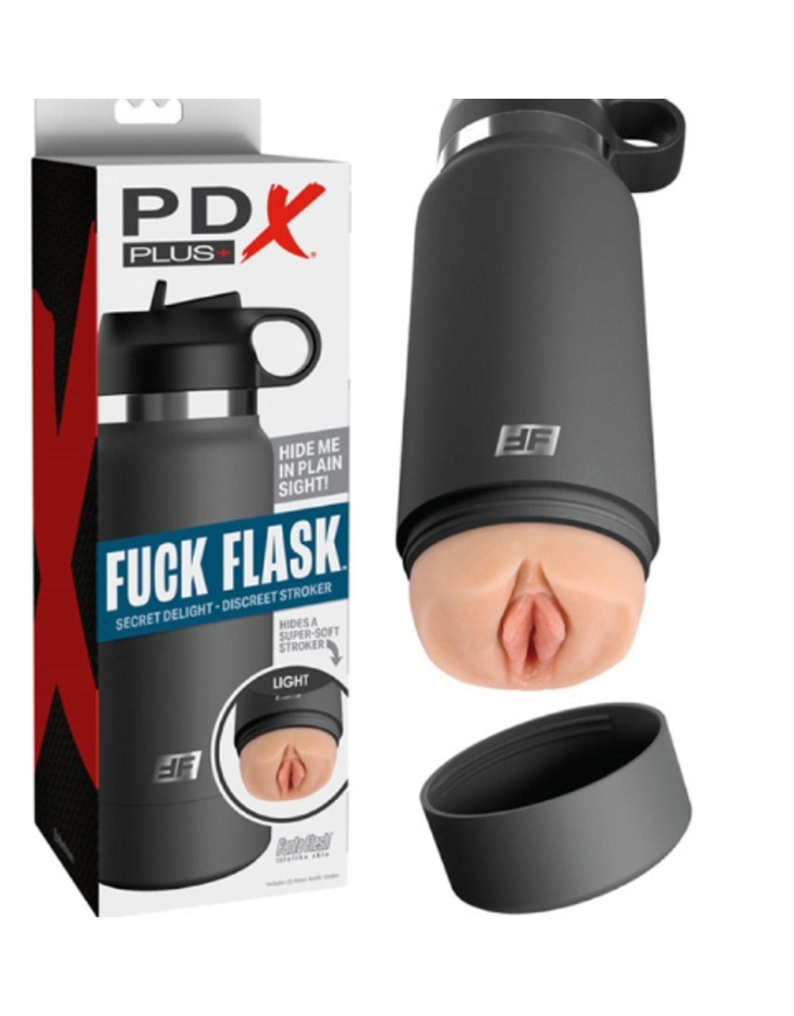 PDX Plus - Fuck Flask Secret Delight Stroker (Black/Light)