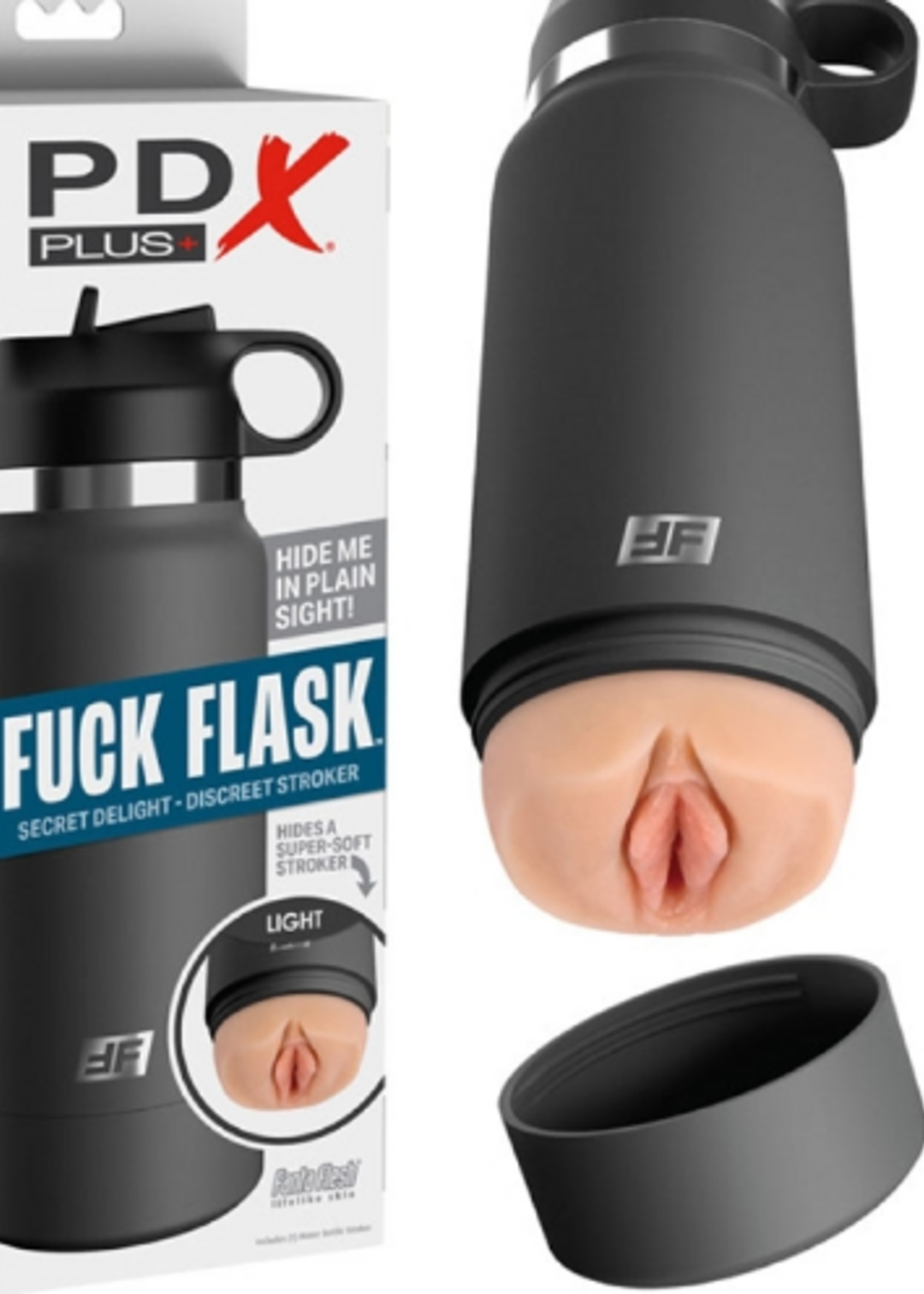 PDX Plus - Fuck Flask Secret Delight Stroker (Black/Light)