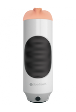 Pipedream PDX Mega Grip Pussy Stroker Vibrating in Grey/Black