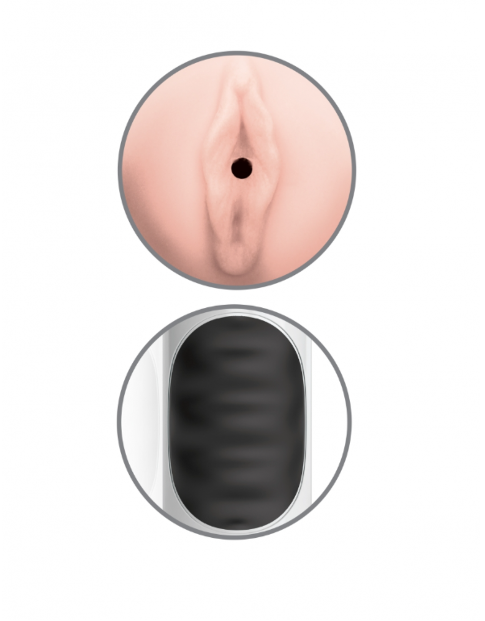 Pipedream PDX Mega Grip Pussy Stroker Vibrating in Grey/Black