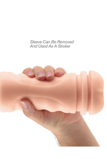 Pipedream PDX Mega Grip Pussy Stroker Vibrating in Grey/Black