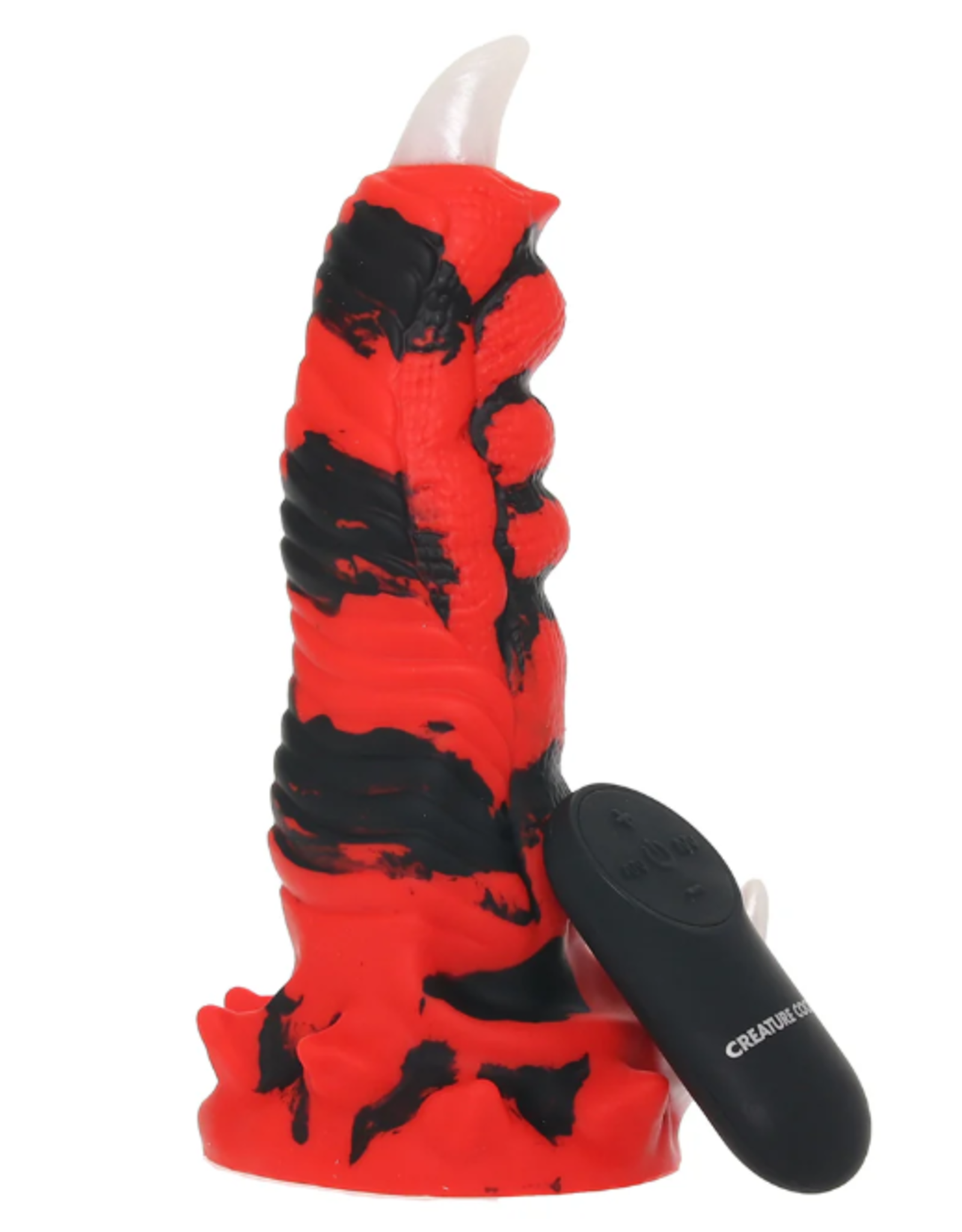 XR Brands Creature Cocks - Red Talon Vibrating Silicone Dildo