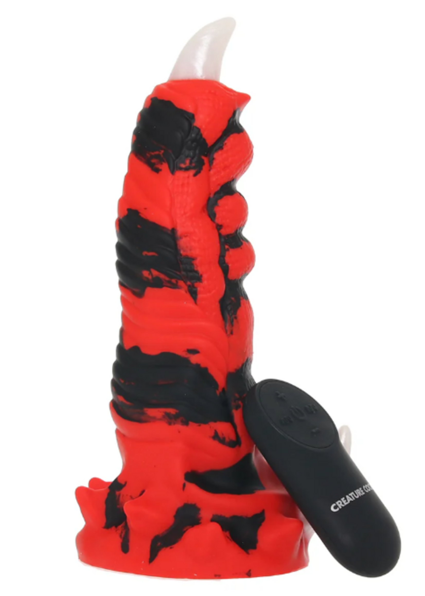 XR Brands Creature Cocks - Red Talon Vibrating Silicone Dildo