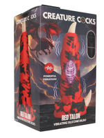XR Brands Creature Cocks - Red Talon Vibrating Silicone Dildo