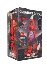 XR Brands Creature Cocks - Red Talon Vibrating Silicone Dildo