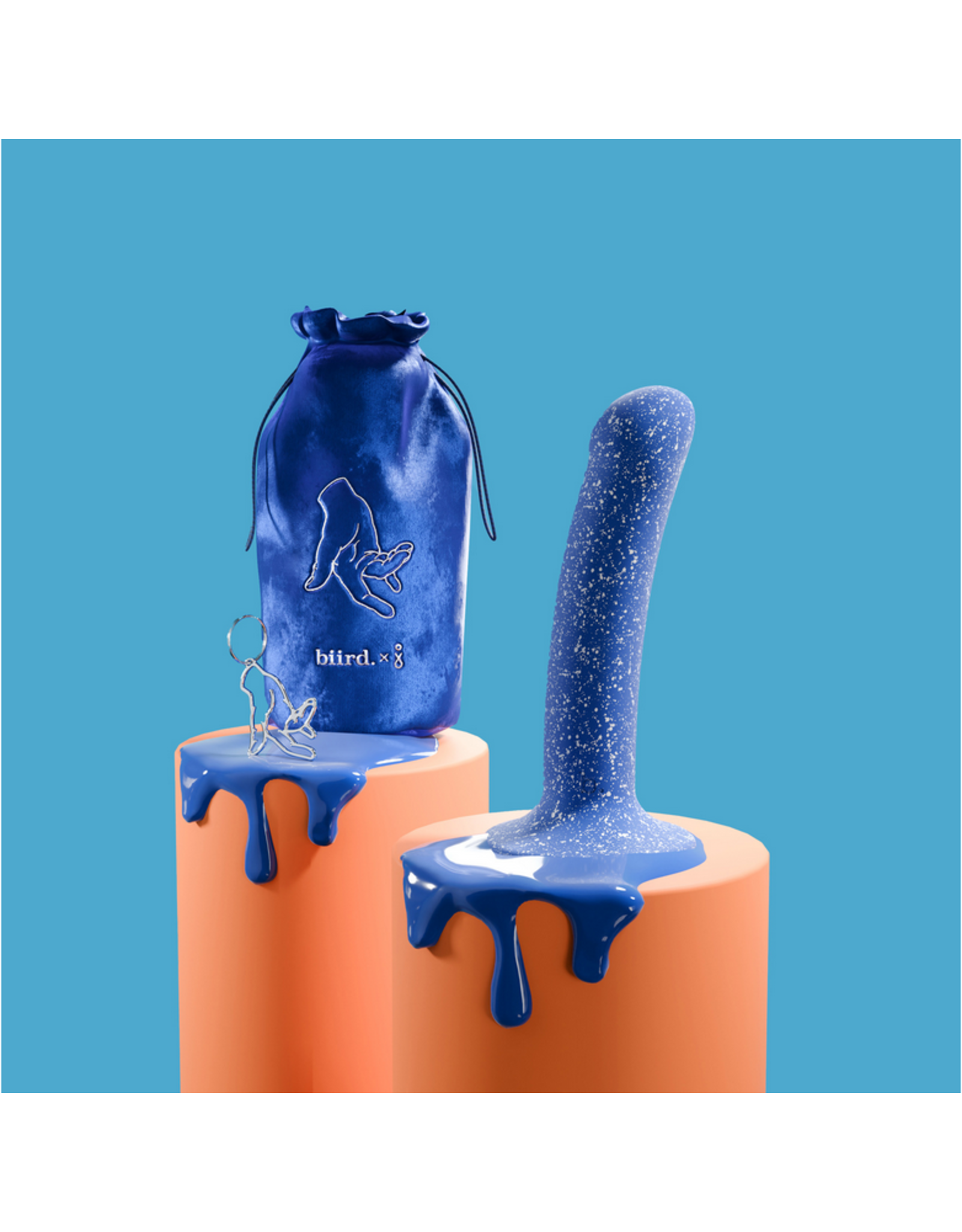 Biird Biird - Bae - Thin Silicone Dildo - Midnight Blue