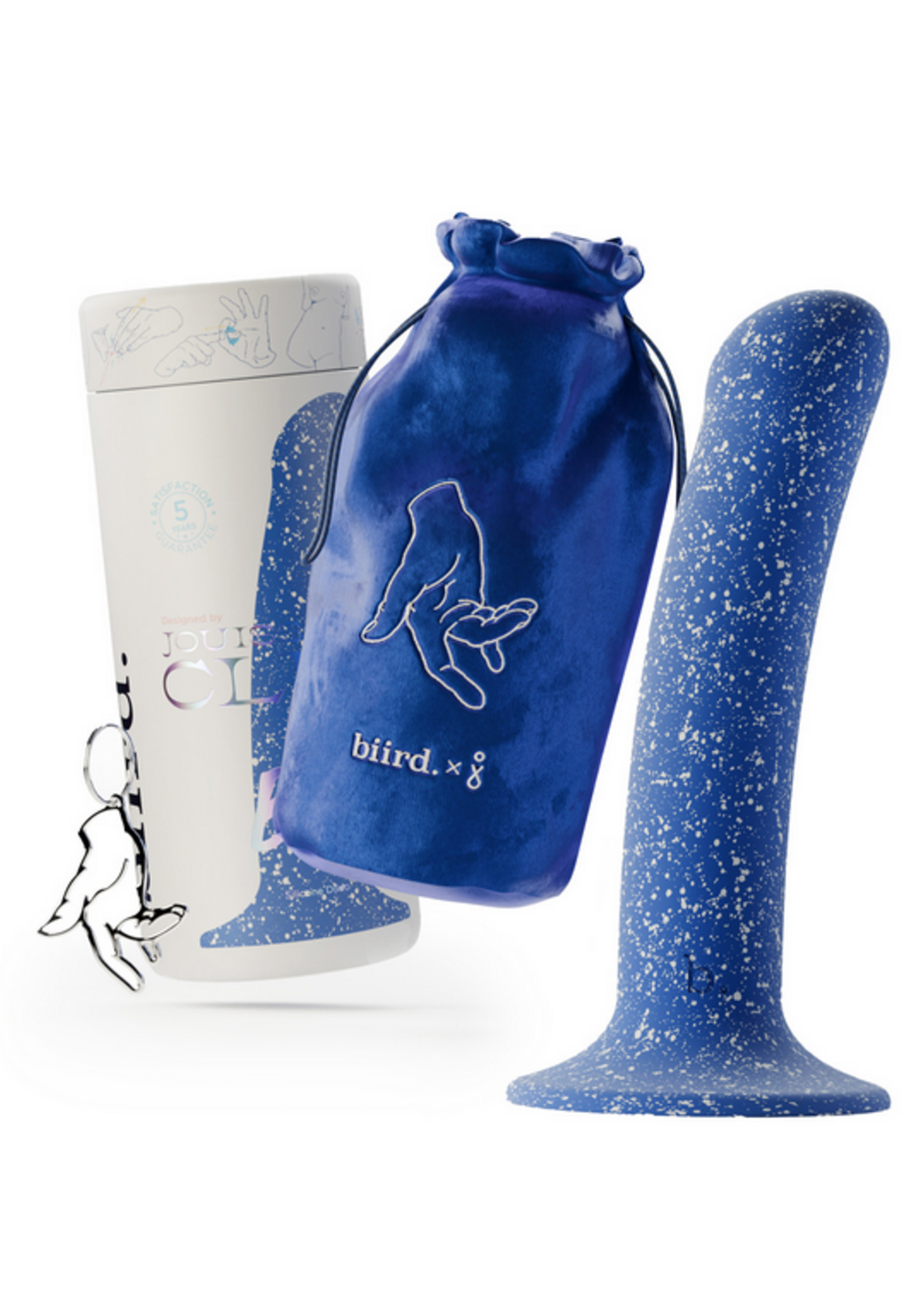 Biird Biird - Bae - Thin Silicone Dildo - Midnight Blue