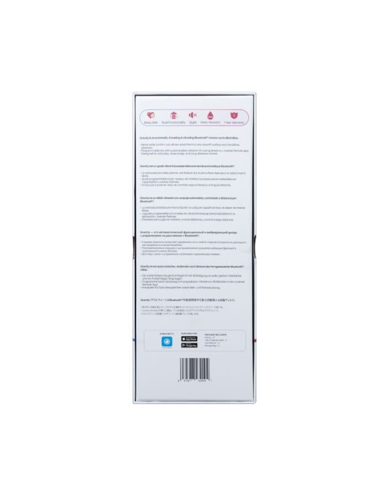 Lovense Lovense - Gravity - Bluetooth Thrusting Dildo