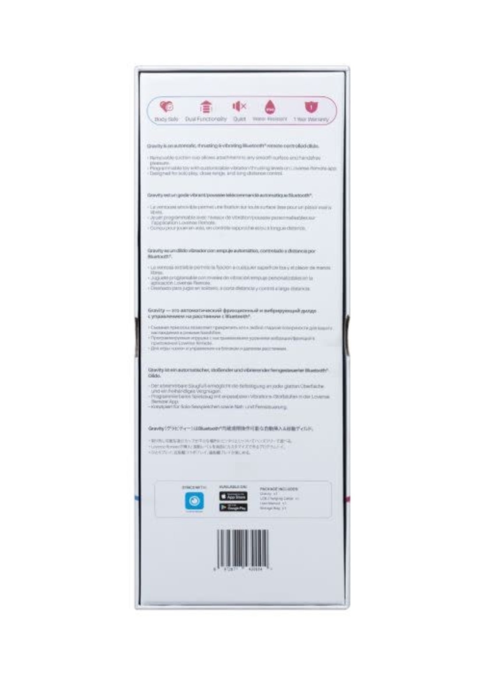 Lovense Lovense - Gravity - Bluetooth Thrusting Dildo