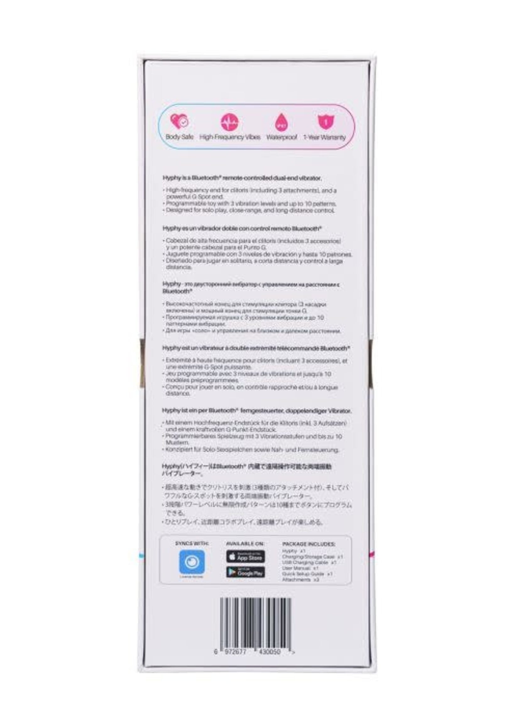 Lovense Lovense - Hyphy - Bluetooth Dual-End Vibrator