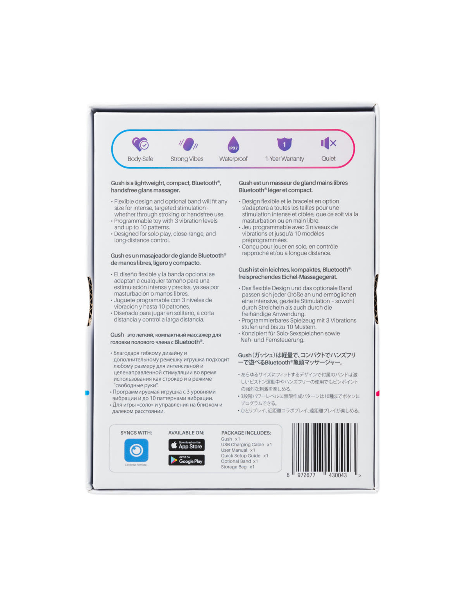 Lovense Lovense - Gush - Bluetooth Glans Massager