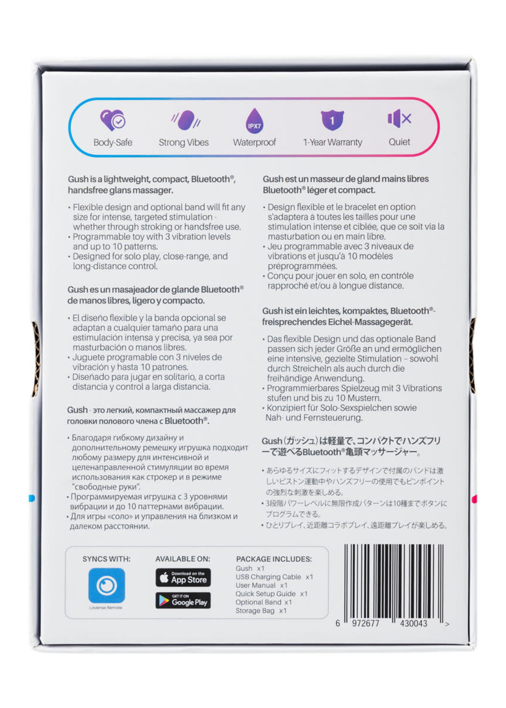 Lovense Lovense - Gush - Bluetooth Glans Massager